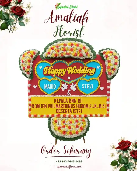 Papan Bunga Pernikahan Besowo
